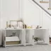 PawHut Cat Litter Box Enclosure with Double Room, Scratching Board for 2 Cats image thumbnail 2