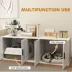 PawHut Cat Litter Box Enclosure with Double Room, Scratching Board for 2 Cats image thumbnail 4
