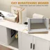 PawHut Cat Litter Box Enclosure with Double Room, Scratching Board for 2 Cats image thumbnail 7