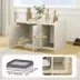 PawHut 32"L Cat Litter Box Enclosure with Scratching Mat, Cat Entrance, Fits Most Cat Litter Box's image thumbnail 3