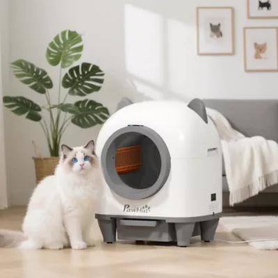PawHut Automatic Cat Litter Box with App Control, Odor Isolation, Safety Protection, Anti-Pinch - Image 2
