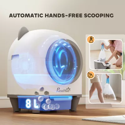 PawHut Automatic Cat Litter Box with App Control, Odor Isolation, Safety Protection, Anti-Pinch - Image 6