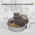 PawHut Stainless Steel Cat Litter Box with High Sided Enclosure, Scoop, Non-Sticky & Anti-Urine Leak image thumbnail 6