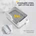 PawHut Stainless Steel Cat Litter Box with Lid with Scoop, High Sided, Non-Stick image thumbnail 5