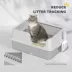 PawHut Stainless Steel Cat Litter Box with Lid with Scoop, High Sided, Non-Stick image thumbnail 6
