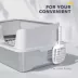 PawHut Stainless Steel Cat Litter Box with Lid with Scoop, High Sided, Non-Stick image thumbnail 7