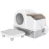 PawHut Extra Large Stainless Steel Cat Litter Box w/ High Sides, Removable Lid, Scoop image thumbnail 1