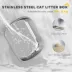 PawHut Large Stainless Steel Litter Box, Enclosed Metal Cat Litter Tray with Scoop, Deodoriser Bag image thumbnail 4
