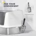 PawHut Large Stainless Steel Litter Box, Enclosed Metal Cat Litter Tray with Scoop, Deodoriser Bag image thumbnail 7