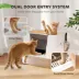PawHut XL Stainless Steel Litter Box w/ 100° Flip Top, Scoop, Side Top Dual Entry, Odor Free image thumbnail 7