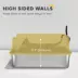 PawHut XL Stainless Steel Cat Litter Box for Big and Multiple Cats with High Wall Side, Scoop image thumbnail 5