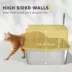 PawHut Stainless Steel Litter Box, XL High Sided Cat Litter Box with Scoop, Anti Leakage image thumbnail 5