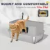 PawHut Stainless Steel Litter Box, XL High Sided Cat Litter Box with Scoop, Anti Leakage image thumbnail 7
