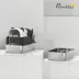 PawHut Panda Style XL Stainless Steel Cat Litter Box with Lid, Enclosed Kitty Litter Box with Scoop image thumbnail 3