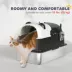 PawHut Panda Style XL Stainless Steel Cat Litter Box with Lid, Enclosed Kitty Litter Box with Scoop image thumbnail 5