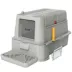 PawHut 80L XL Stainless Steel Cat Litter Box for Big Cats with Flip Cover, Pull-Out Drawer Tray image thumbnail 1