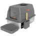 PawHut XL Stainless Steel Cat Litter Box, 80L Kitty Litter Box with Front/Top Entry, Trapping Step image thumbnail 1