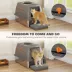 PawHut XL Stainless Steel Cat Litter Box, 80L Kitty Litter Box with Front/Top Entry, Trapping Step image thumbnail 6