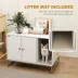 PawHut Cat Litter Box Enclosure with Tall Legs, Litter Mat, Fits Most Litter Box's image thumbnail 6