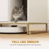 PawHut Cat Litter Box Enclosure with Tall Legs, Litter Mat, Fits Most Litter Box's image thumbnail 7