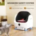 PawHut Open-Top Self Cleaning Cat Litter Box, Automatic Cat Litter Box with Integrated Safety image thumbnail 4