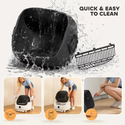 PawHut Open-Top Self Cleaning Cat Litter Box, Automatic Cat Litter Box with Integrated Safety - Image 7