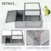 PawHut Wood Tortoise House for Lizards, Geckos, 35.8" x 23.8" x 12.6" image thumbnail 5
