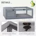 PawHut Wood Tortoise House for Lizards, Geckos, 35.8" x 23.8" x 12.6" image thumbnail 6