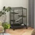 PawHut 37"H Cage, 4-Tier Rolling Rabbit, Ferret, Rat, Chinchilla Cage with Removable Tray image thumbnail 2
