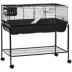 PawHut Small Animal Cage Deluxe Pet Habitat for Rabbit, Guinea Pig, Chinchilla, Rat image thumbnail 1