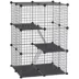 PawHut 39 Pcs Small Animal Cage Metal Wire with Ramps for Rabbit, Chinchilla, Rat, Guinea Pig image thumbnail 1