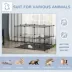 PawHut 39 Pcs Small Animal Cage Metal Wire with Ramps for Rabbit, Chinchilla, Rat, Guinea Pig image thumbnail 7