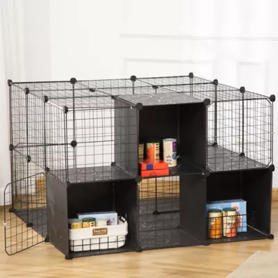 PawHut 56 Panels Pet Playpen Small Animal Cage - Image 2