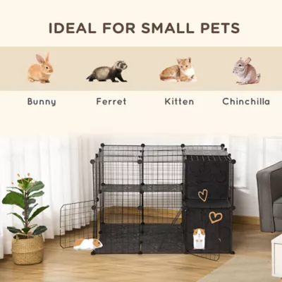 PawHut 56 Panels Pet Playpen Small Animal Cage - Image 6
