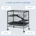 PawHut Small Animal Cage with Hammock, 3-Tier Cage Removable Tray image thumbnail 5
