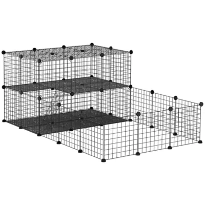 PawHut 46 Panels Pet Playpen, DIY Playpen, Indoor Portable Pet Fence - Image 1