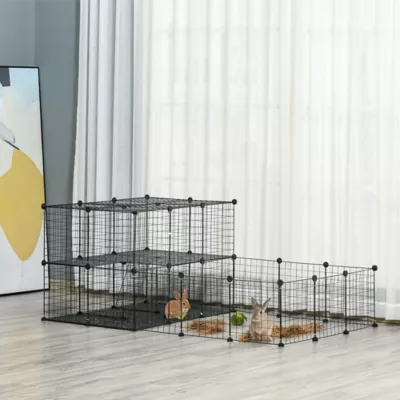 PawHut 46 Panels Pet Playpen, DIY Playpen, Indoor Portable Pet Fence - Image 2