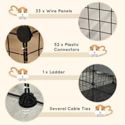 PawHut 46 Panels Pet Playpen, DIY Playpen, Indoor Portable Pet Fence - Image 6