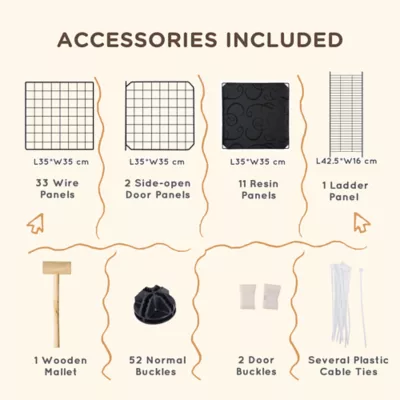 PawHut 46 Panels Pet Playpen, DIY Playpen, Indoor Portable Pet Fence - Image 7