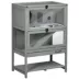 PawHut Wooden Hamster Cage, Hutch with Storage, Sliding Tray Seesaw Running Wheel Lockable Roof image thumbnail 1