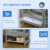 PawHut Wooden Hamster Cage, Hutch with Storage, Sliding Tray Seesaw Running Wheel Lockable Roof image thumbnail 6