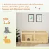 PawHut Small Animals Kit Hutch w/ Sliding Tray, Exercise Play House image thumbnail 4