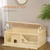 PawHut Small Animals Kit Hutch w/ Sliding Tray, Exercise Play House image thumbnail 5