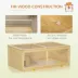 PawHut Small Animals Kit Hutch w/ Sliding Tray, Exercise Play House image thumbnail 7