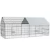 PawHut 73"L Small Animal Cage with Partial Roof image thumbnail 1