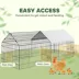 PawHut 73"L Small Animal Cage with Partial Roof image thumbnail 4