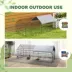 PawHut 73"L Small Animal Cage with Partial Roof image thumbnail 5