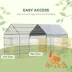 PawHut 87"L Small Animal Cage with Partial Roof image thumbnail 5