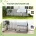 PawHut 87"L Small Animal Cage with Partial Roof image thumbnail 6