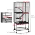 PawHut Rolling Small Animal Cage 53.5"H w/ Removable Tray, Storage Shelf image thumbnail 3
